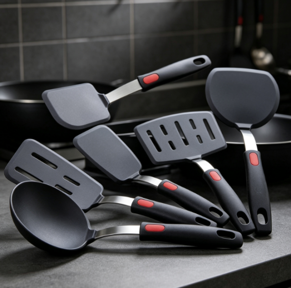 5 Piece Silicone Spatula Set: Heat Resistant Kitchen Tools
